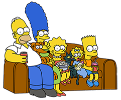 Simpsons on the couch